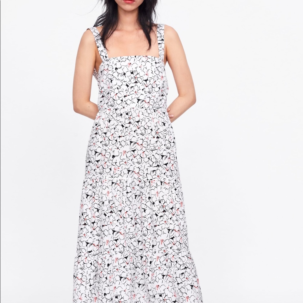 Zara printed maxi dress